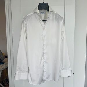 Eton dress shirt. White. Size 14.5” slim. Super spread collar.